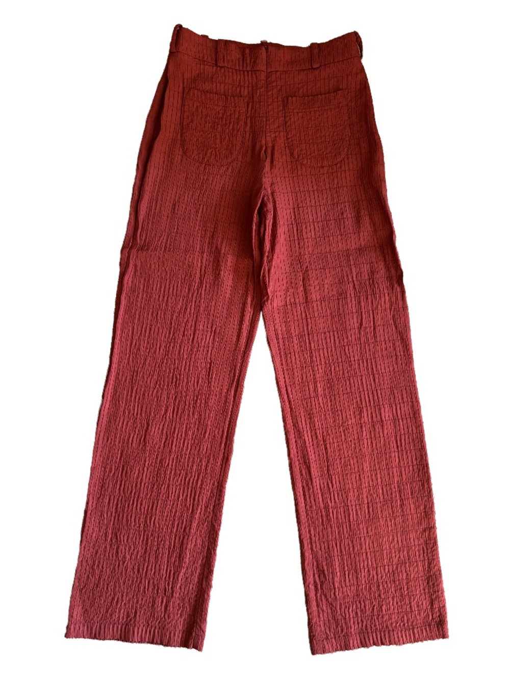 Paloma Wool Valdimontone Textured Wide Leg Pants Burgundy Size 34
